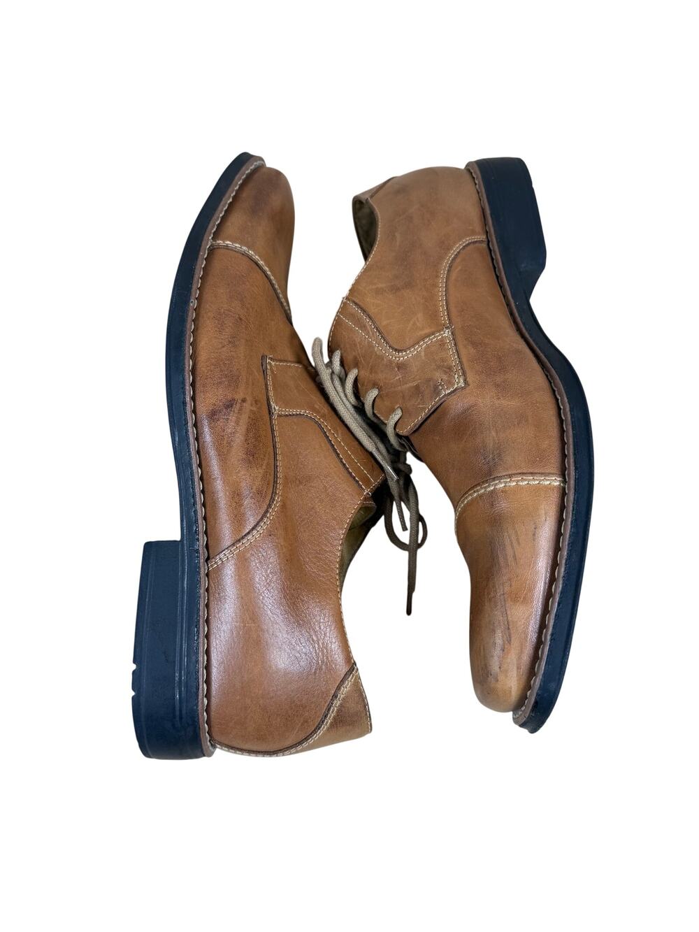 Sandro Moscoloni Oxfords Men’s 11W Brown Cap Toe Genuine Leather Preppy